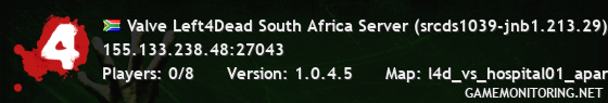 Valve Left4Dead South Africa Server (srcds1039-jnb1.213.29)