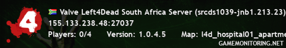 Valve Left4Dead South Africa Server (srcds1039-jnb1.213.23)