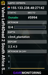 Valve Left4Dead 2 South Africa Server (srcds1039-jnb1.213.128)