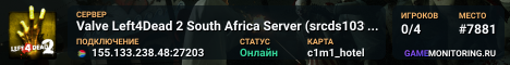 Valve Left4Dead 2 South Africa Server (srcds1039-jnb1.213.189)