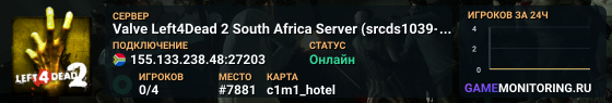 Valve Left4Dead 2 South Africa Server (srcds1039-jnb1.213.189)