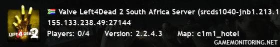 Valve Left4Dead 2 South Africa Server (srcds1040-jnb1.213.130)