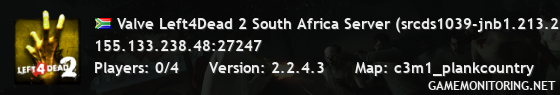 Valve Left4Dead 2 South Africa Server (srcds1039-jnb1.213.233)