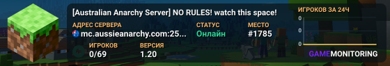 [Australian Anarchy Server] NO RULES! watch this space!