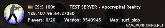 CS:S 100t          TEST SERVER - Apocryphal Reality