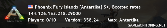 Phoenix Fury Islands [Antartika] S+, Boosted rates