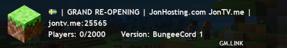 | GRAND RE-OPENING | JonHosting.com JonTV.me |