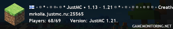 ◦ ₊ * ◦ ⁺ ₊◦ ₊ * JustMC • 1.13 – 1.21 ₊ * ◦ ⁺ ◦ ⋆ ₊ ◦ ⁺ ◇ ₊ ◦ Creative+ • SkyWars • Создай свою игру! ₊ ◦ ₊