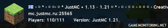 ◦ ₊ * ◦ ⁺ ₊◦ ₊ * JustMC • 1.13 – 1.21 ₊ * ◦ ⁺ ◦ ⋆ ₊ ◦ ⁺ ◇ ₊ ◦ Creative+ • SkyWars • Создай свою игру! ₊ ◦ ₊