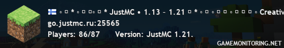 ◦ ₊ * ◦ ⁺ ₊◦ ₊ * JustMC • 1.13 – 1.21 ₊ * ◦ ⁺ ◦ ⋆ ₊ ◦ ⁺ ◇ ₊ ◦ Creative+ • SkyWars • Создай свою игру! ₊ ◦ ₊