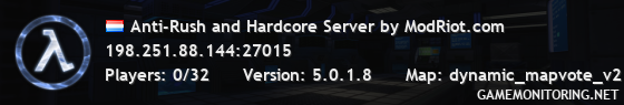 Anti-Rush and Hardcore Server by ModRiot.com