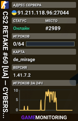 CS2 RETAKE #60 [UA] — CYBERSHOKE.NET (9 SLOTS)