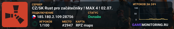CZ/SK Rust pro začátečníky ! MAX 4 ! 02.07.