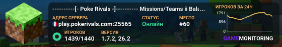 ----------[- Poke Rivals -]---------- Missions/Teams ii Balanced Economy ii World Bosses