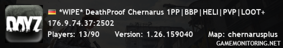 *WIPE* DeathProof Chernarus 1PP|BBP|HELI|PVP|LOOT+