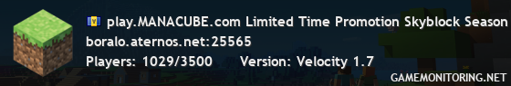 play.MANACUBE.com Limited Time Promotion Skyblock Season 13 ☘ LUCKY BLOCKS ☘