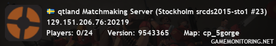 qtland Matchmaking Server (Stockholm srcds2015-sto1 #23)