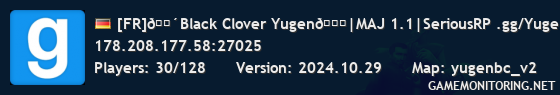 [FR]🔴Black Clover Yugen🍀|MAJ 1.1|SeriousRP .gg/YugenBC