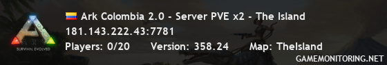 Ark Colombia 2.0 - Server PVE x2 - The Island
