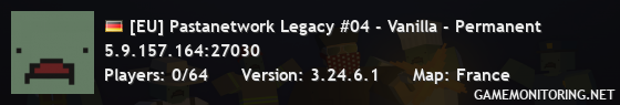 [EU] Pastanetwork Legacy #04 - Vanilla - Permanent