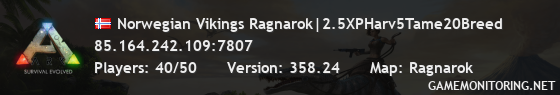 Norwegian Vikings Ragnarok|2.5XPHarv5Tame20Breed