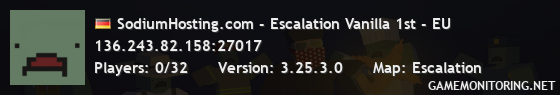 SodiumHosting.com - Escalation Vanilla 1st - EU