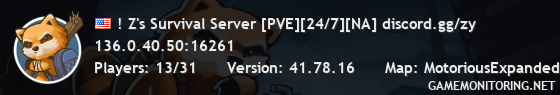 ! Z's Survival Server [PVE][24/7][NA] discord.gg/zy