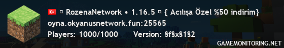 ↪ RozenaNetwork • 1.16.5 ↩ { Acılışa Özel %50 indirim}