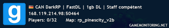 CAN DarkRP | FastDL | 1gb DL | Staff compétent