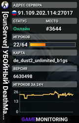 [GunServer] УБОЙНЫЙ DeathMatch + FREE VIP