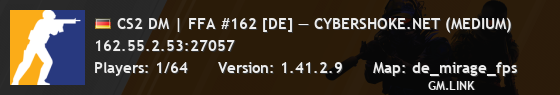 CS2 DM | FFA #162 [DE] — CYBERSHOKE.NET (MEDIUM)