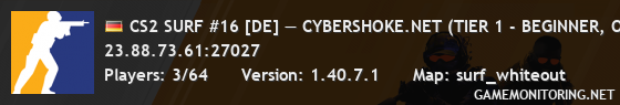 CS2 SURF #16 [DE] — CYBERSHOKE.NET (TIER 1 - BEGINNER, ONLY W