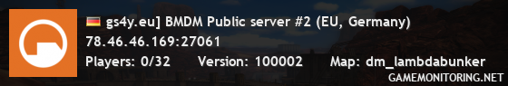 gs4y.eu] BMDM Public server #2 (EU, Germany)