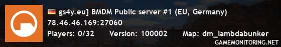 gs4y.eu] BMDM Public server #1 (EU, Germany)