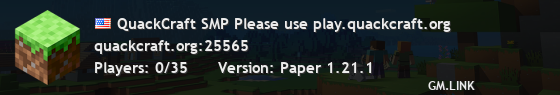 QuackCraft SMP Please use play.quackcraft.org