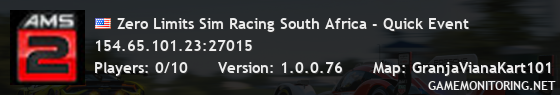 Zero Limits Sim Racing South Africa - Quick Event