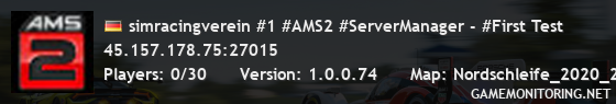 simracingverein #1 #AMS2 #ServerManager - #First Test