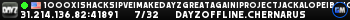 1000x|Shacks|PVE|MakeDayZGreatAgain|ProjectJackalope|BanOnKill|NoPVP 1000x|Shacks|PVE|MakeDayZGreatAgain|ProjectJackalope|BanOnKill|NoPVP