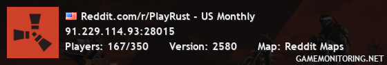 Reddit.com/r/PlayRust - US Monthly