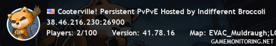 Cooterville! Persistent PvPvE Hosted by Indifferent Broccoli Cooterville! Persistent PvPvE Hosted by Indifferent Broccoli