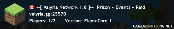 --[ Valyria Network 1.8 ]--  Prison • Events • Raid