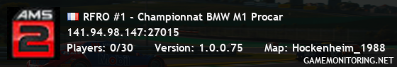 RFRO #1 - Championnat BMW M1 Procar