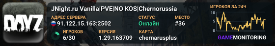 JNight.ru Vanilla|PVE|NO KOS|Chernorussia