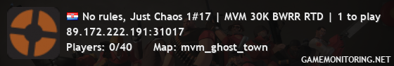 No rules, Just Chaos 1#17 | MVM 30K BWRR RTD | 1 to play