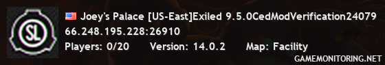 Joey's Palace [US-East]Exiled 9.5.0CedModVerification24079