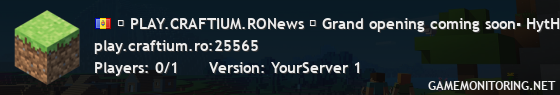 ▶ PLAY.CRAFTIUM.RONews ❖ Grand opening coming soon▪ HytHost.Com ▪