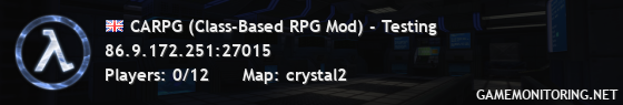 CARPG (Class-Based RPG Mod) - Testing CARPG (Class-Based RPG Mod) - Testing