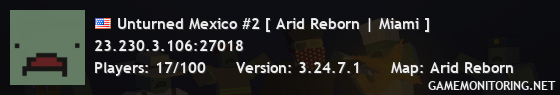 [WIPED] Unturned Mexico #2 [ Arid Reborn | Miami ]