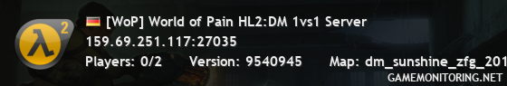 [WoP] World of Pain HL2:DM 1vs1 Server