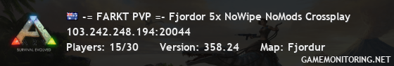 -= FARKT PVP =- Fjordor 5x NoWipe NoMods Crossplay